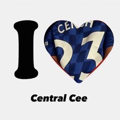 i love central cee with the number twenty five on it's back and an image of a heart in the center