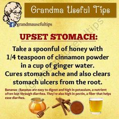 Grandma's love Sick Remedies, Home Health Remedies, Upset Stomach, Cold Remedies, Homemade Remedies, Acid Reflux