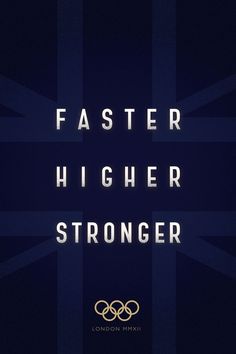 the london olympics poster for faster, higher, and stronger