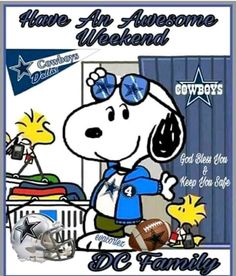 a cartoon dog with sunglasses and a football helmet on is standing in front of a poster