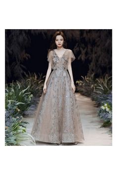 Shop special sequin lace prom dress for formal party online. Sheprom offers formal or casual style dresses to fit your special occasions. Dress For Formal, A Line Evening Dress, Lace Prom Dress, Evening Dress Fashion, Fashion Dresses Casual, Formal Party, Style Dresses, Brown Dress, Long Prom Dress