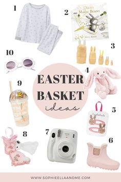 easter basket ideas for girls with text overlay