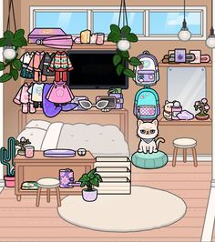 a room filled with furniture and lots of clutter