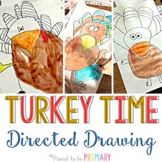 turkey time directed drawing activity for kids