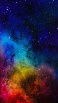 an image of colorful space with stars in the background