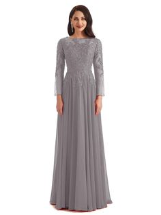 silver Mesh Gown, Dress Attire, Mob Dresses, Embellished Gown, Lace Chiffon, Maxi Gown Dress, Chiffon Gown, Chiffon Long Sleeve, Maxi Dress Evening