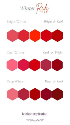 Cool Red Color Palette, Bright Winter Hair Color Ideas, Deep Winter Colour Palette, Dark Winter Color Palette, Bright Winter Color Palette, Dark Winter Palette, Color Analysis Winter, Deep Winter Color Palette, True Winter Color Palette