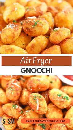 a plate with air fryer gnocchi