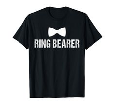 ring bearer t - shirt with bow tie