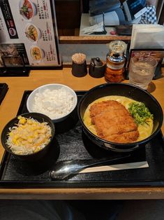 the meal is prepared and ready to be eaten on the table in front of the customer