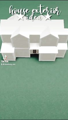 a paper model of a house with the words'house exterior idea'written above it