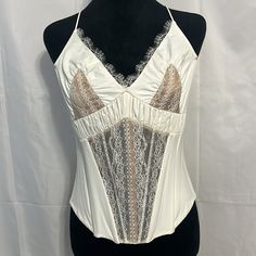 Insane White La Perla Corset Longer Top Sheer Lace Panel Details On The Front In Back!! Extremely Elegant & Classy!! Perfect Dressed Up Same Top Has Sold Multiple Times For $400 On Other Sites!! This Is Currently The Only One Available Online Very Extremely Tiny Marks On The Left Cup Labeled A B (Measurments Can Be Provided) All Sales Final - Next Day Shipping Tags: Laperlalingerie Designerlingerie Elegant Vintagecorset Laperlacorset Lacecorset Vintagelaperla Sheercorset Europeansummer Classy White Lace Corset Top, White Lace Corset, Lace Corset Top, Shipping Tags, Lace Corset, Lace Panelled, Sheer Lace, Corset Top, Long Tops