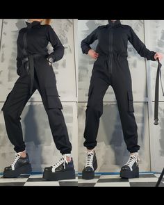 "Black Harem Jumpsuit , Women Loose Jumpsuit , Extravagant Jumpsuit, Plus Size Clothing, Women Overall, Avant Garde Clothing, Zipper Women Jumpsuit, Long Sleeve Jumpsuit, Black Women Jumpsuit, Casual Jumpsuit ❤️ Extravagant designs and high quality fabrics! ❤️ Materials & Care Cotton, Polyester, Elastane Hand wash at low temperatures. Do not machine dry. Do not iron. Do not dry clean! ❤️ Sizing We can make your piece from XS to 5XL! Everything in the shop can be also made according to your measu Extravagant Jumpsuit, Jumpsuit Black Women, Black Long Sleeve Jumpsuit, Jumpsuit Long Sleeve, Womens Black Jumpsuit, Harem Jumpsuits, Jumpsuit Long, Women Jumpsuit, Pocket Jumpsuit