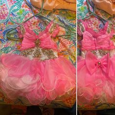 Excellent Condition Size 18 Months. Smoke Free Pet Friendly Home Cross Posted Month Colors, Pageant Dress, Kids' Dresses, Pet Friendly, Pink White, Pet, Pink, Dresses, White