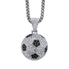 The 925 sterling silver Soccer Ball pendant necklace, adorned with clear cubic zirconia stones, is a captivating piece of jewelry that exudes elegance and charm. Size: Pendant Size: 19.2mm in Height  , 1.8mm Franco Chain 16,18,20,22,24,26,28 and 30 Inches Cubic Zirconia Stones: The pendant is embellished with clear cubic zirconia stones, which add a touch of brilliance to the necklace. These synthetic gemstones closely resemble the appearance of diamonds, reflecting light with exceptional clarit Silver Cubic Zirconia Tennis Necklace With Bling, White Iced Out Round Pendant Necklace, Iced Out White Round Pendant Necklace, Silver Iced Out Round Pendant Necklace, Iced Out Silver Round Pendant Necklace, White Sterling Silver Necklaces With Rhinestones, White Rhinestone Sterling Silver Necklaces, Soccer Ball Necklace, Sports Jewelry