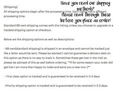 an email message from a customer about shipping