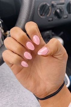 #nails #nailinspo #chromenails #pink #trendy #trendynails Light Pink Hoco Nails, Baby Pink Nails Ideas, All Pink Nails, Simple Pink Nails, Hoco Nails, Coquette Nails, Baby Pink Nails, Pink Chrome, Fancy Nails Designs