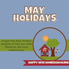 a poster with the words, happy hive homeschooling and an image of a house