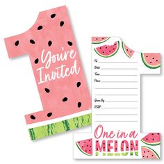 one in a melon watermelon birthday party printables