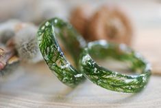 Silver Moss Ring Nature Ring Real Moss Ring Green Resin - Etsy Resin Ring Ideas, Moss Rings, Earth Rings, Nature Rings, Moss Ring, Moss Jewelry, Ring Magic, Forest Jewelry, Botanical Ring