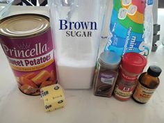 ingredients to make brown sugar sitting on a counter