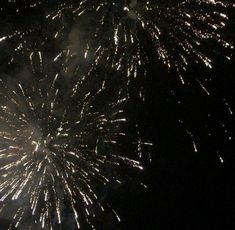 black and white fireworks in the night sky