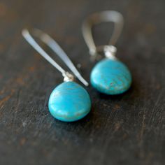 Sedona Drop Earrings Turquoise Howlite Silver by ShopClementine, $18.00 Southwestern Turquoise Teardrop Earrings For Gift, Turquoise Nickel-free Southwestern Teardrop Earrings, Turquoise Teardrop Drop Earrings With Ear Wire, Turquoise Teardrop Drop Earrings, Adjustable Turquoise Teardrop Earrings, Handmade Turquoise Teardrop Earrings, Nickel-free Southwestern Teardrop Earrings For Gifts, Turquoise Wire Wrapped Teardrop Earrings, Adjustable Teardrop Turquoise Earrings