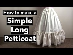 Diy Skirt Pattern Free, Long Skirt Tutorial, Simple Long Skirt Pattern, Diy Petticoat Easy, Diy Petticoat, How To Make A Long Skirt, Petticoat Pattern Diy, Making A Skirt, How To Make A Petticoat