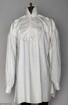 Man's White Linen Shirt, America, C. 1800, Augusta Auctions, November 13, 2013 - NYC, Lot 180 Augusta Auctions, Outback Australia, White Linen Shirt, Man Shirt, History Fashion, Clothing And Textile