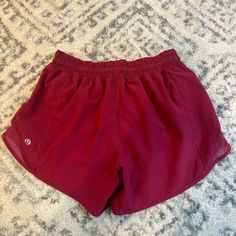 Great Condition, Never Worn, No Pilling Red Lululemon Shorts, 23 Birthday, Lululemon Hotty Hot Shorts, Athletic Clothes, Hotty Hot Shorts, Shorts Lululemon, Hot Shorts, Lululemon Shorts, 13th Birthday