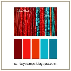 the color scheme is red, blue and orange with different beads on it's sides