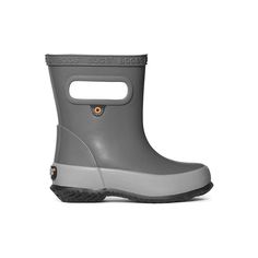 Skipper Solid - Gray #kids #kidsshoes #kidsboots #kidsfashion #kidsstyle #kidsfootwear #bootsgirls #bootskids #kidsrainboots #toddlerrainboots #babybogs #bogsbaby #waterproof #spring #work #feet #love #shoes #clothes #wearing Big Boy Rain Boots, Barefoot Natural Rubber Boots Kids, Kids Waterproof Boots, Toddler Rain Boots, Fleece Headbands, Kids Rain Boots, Kids Rain, Tough As Nails, Hunting Boots