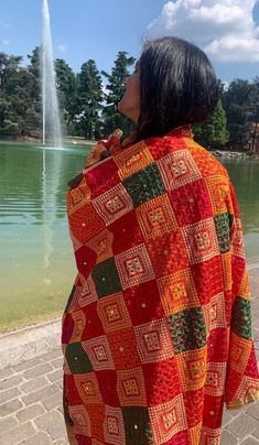 Multicolored Dupatta for women | Phulkari also called Indian Dupatta | Used as Dupatta Stole  Phulkari is traditional artwork of Embroidery indigenous to Punjab region of India. Punjabi women traditionally created it with hand over many days to gift/wear on occasions. This heritage of Punjab is preserved in our Phulkari Dupatta. Hope you have a glimpse of this rich heritage through our Dupattas.  Our feather-soft threads have the lustre that will add a distinct sparkle to your look. Be it your traditional outfit or a modern ensemble, a phulkari dupatta can never go wrong in adding its appeal to your elegance. These timeless pieces will always stay as your prized possessions.  Light Phulkari Dupatta for Women with Full Hand Work All Over It Premium Multi Color Phulkari Dupatta Chunni with M Multicolor Traditional Wear With Bandhani Print, Festive Multicolor Bandhani Print Dupatta, Multicolor Bohemian Traditional Wear For Festivals, Bohemian Multicolor Traditional Wear For Festivals, Traditional Multicolor Bandhani Print Traditional Wear, Multicolor Bandhani Print Traditional Wear For Diwali, Navratri Traditional Wear With Bandhani Print And Multicolor Embroidery, Traditional Wear With Multicolor Bandhani Print For Diwali, Multicolor Bandhani Print Chanderi Traditional Wear