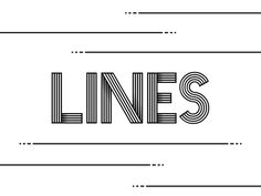 the word lines is shown in black and white