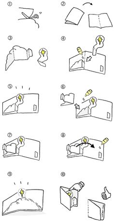 the instructions for how to fold an open book