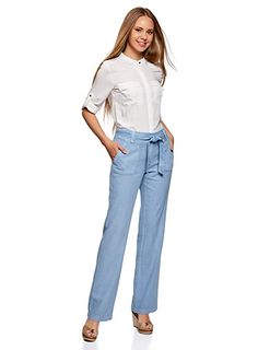 oodji Collection Femme Pantalon Ample en Viscose et Lin: Amazon.fr: Vêtements et accessoires