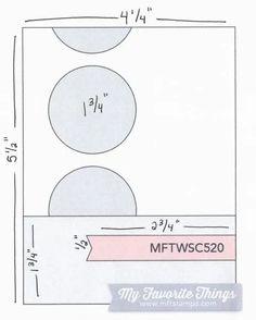 a diagram showing the size and width of an area in which two circles are shown