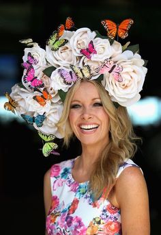 Derby Fashion, Woman With Flowers, Royal Ascot Hats, Easter Hats, Crazy Hats