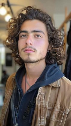 Male Shoulder Length Curly Hair, Shoulder Length Haircut Men, Men’s Shoulder Length Curly Hair, Shoulder Length Curly Hair Men, Mens Curly Hairstyles Medium Mid Length, Man Long Curly Hair, Layered Curly Hair Men, Mid Length Curly Hair Men