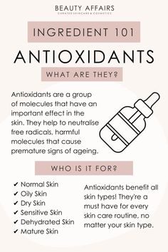 Benefits Of Antioxidants, Acids For Skincare, Beauty Affairs, Skincare Guide, Skin Care Routine Order