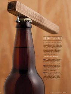 a brown beer bottle with a wooden lid