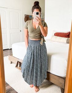 Modest Mom, Vintage Skirt, Autumn Summer, Midi Skirt, Wardrobe, Fabric