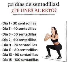 a woman doing squats with the words in spanish