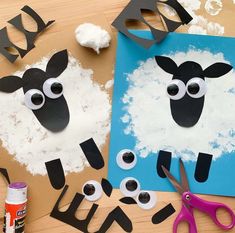 paper plate sheep cut out to look like it's made with construction paper and scissors