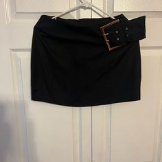 New With Tag,Smoke And Pet Free Home. Black Belted Skirt For Party, Black Belted Skirt For Night Out, Cider, Womens Skirt, Pet, Skirt, Women Shopping, Black, Color