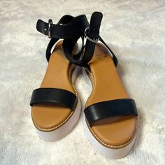 Bar Iii Women’s Sandals. Small Wedge, Black Wrap Around The Ankle Strap. Brand New, Never Worn. Size 7.5. Black Wrap, Wrap Around, Women's Shoes Sandals, Ankle Strap, Womens Sandals, Shoes Sandals, Wedges, Size 7, Women Shoes