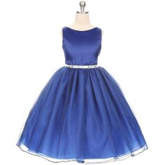 Sleeveless satin dress. Stunning rhinestone embellished the waistline. Blurted color double soft tulle skirt. Adjustable waist with back tie. Additional netting under the skirt for volume look. Tea length. Center back zipper. Fully lined for comfort. Perfect for special occasions. MADE IN USA COLOR: ROYAL BLUE FINAL SALE Blue Flower Girl, Royal Blue Flowers, Flower Girl Dresses Blue, Girls Dresses Online, Formal Dance, Flair Dress, Dress Royal, Flower Girl Dress Lace, Girls Christmas Dresses