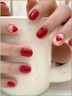 Barbie Pink Nails, February Nails, Nail Designs Valentines, Blush Nails, Red Nail Designs, Jelly Nails, Valentine's Day Nails, Purple Nails