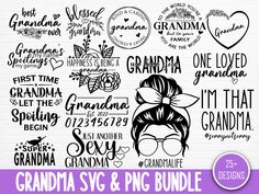 grandma svg and png bundle