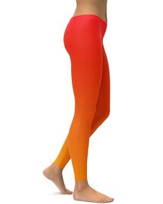 Did you know that in Feng Shui the color orange represents fire and when people see you having or wearing the color orange they see you as a fun, loving and trendy person. Are you a fun, loving and trendy person than you need these Ombre Hot Orange Leggings. The Color Orange, Hot Orange, 100 Squats, Orange Leggings, Soft Leggings, Fun Loving, Squat Proof, Feng Shui, Color Orange